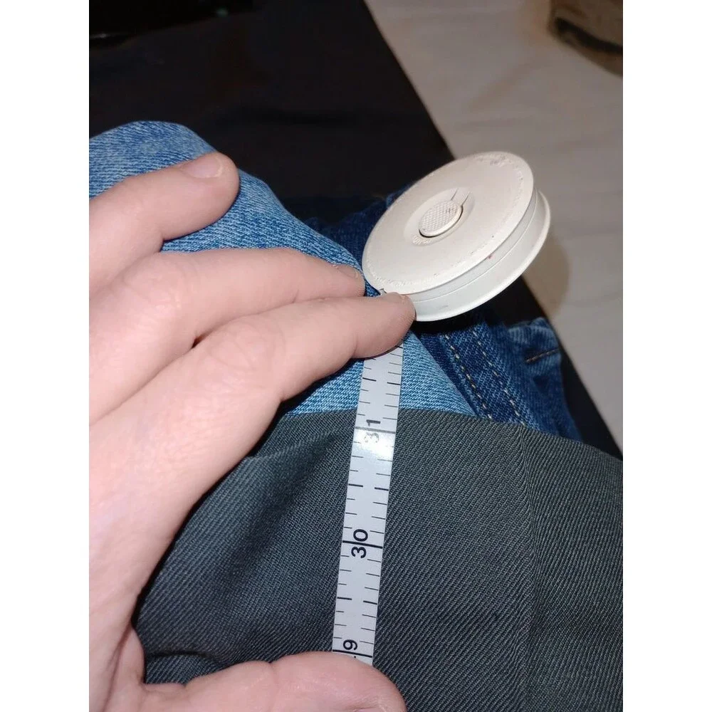 Military Dress Uniform Pants Green w/ Black Stripe Size 35L Wool Blend